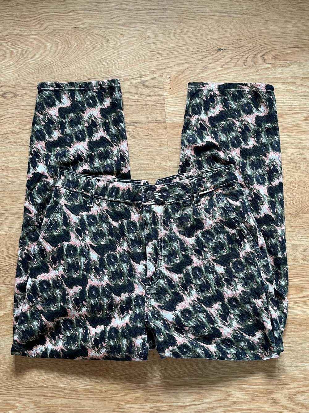 Rachel Comey X Target Olive & Pink Animal Print High Rise Jean 4